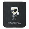 Etui KARL LAGERFELD Saffiano Monogram Ikonik Pin do Samsung Galaxy Z Flip 6 Czarny Dominujący kolor Czarny