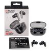 Pudełko z napisem "XMUSIC TRUE WIRELESS EARBUDS XTW800K" oraz "ANC ACTIVE NOISE CANCELING" obok otwartego etui z czarnymi słuchawkami dokanałowymi. Na zdjęciu widoczna jest również instrukcja obsługi z napisem "SŁUCHAWKI DOKANAŁOWE XTW800K".