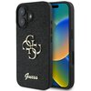 Etui GUESS Fixed Glitter Big 4G do Apple iPhone 16 Plus Czarny