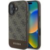 Etui GUESS 4G Bottom Stripe do Apple iPhone 16 Brązowy