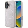 Etui GUESS Saffiano Peony Classic Logo MagSafe do Apple iPhone 16 Plus Różowy