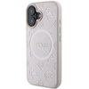 Etui GUESS Saffiano Peony Classic Logo MagSafe do Apple iPhone 16 Plus Różowy Seria telefonu iPhone