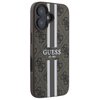 Etui GUESS 4G Printed Stripes MagSafe do Apple iPhone 16 Pro Max Brązowy