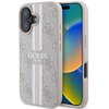 Etui GUESS 4G Printed Stripes MagSafe do Apple iPhone 16 Różowy