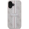 Etui GUESS 4G Printed Stripes MagSafe do Apple iPhone 16 Różowy Model telefonu iPhone 16