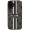Etui GUESS 4G Printed Stripes MagSafe do Apple iPhone 16 Brązowy Seria telefonu iPhone
