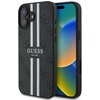 Etui GUESS 4G Printed Stripes MagSafe do Apple iPhone 16 Plus Czarny
