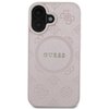 Etui GUESS Saffiano Peony Classic Logo MagSafe do Apple iPhone 16 Różowy Seria telefonu iPhone