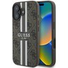 Etui GUESS 4G Printed Stripes MagSafe do Apple iPhone 16 Plus Brązowy