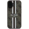 Etui GUESS 4G Printed Stripes MagSafe do Apple iPhone 16 Plus Brązowy Model telefonu iPhone 16 Plus