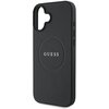 Etui GUESS Grained Ring MagSafe do Apple iPhone 16 Plus Czarny Typ Etui nakładka