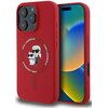 Etui KARL LAGERFELD Silicone Karl&Choupette Heads Ring MagSafe do Apple iPhone 16 Pro Czerwony
