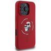 Etui KARL LAGERFELD Silicone Karl&Choupette Heads Ring MagSafe do Apple iPhone 16 Pro Czerwony Marka telefonu Apple