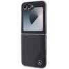 Etui MERCEDES Leather Wood Imitation MagSafe do Samsung Galaxy Z Flip 6 Czarny Seria telefonu Galaxy Z
