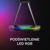 Stojak na słuchawki RAMPAGE Tower T14 RGB Wbudowany HUB USB, Wysokość 257 mm Czarny Kolor Czarny