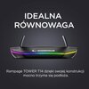 Stojak na słuchawki RAMPAGE Tower T14 RGB Wbudowany HUB USB, Wysokość 257 mm Czarny Szerokość [mm] 125