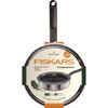 Patelnia FISKARS Szefa Kuchni 26 cm Funkcje Wskaźnik nagrzania, Pokrywa, Możliwość mycia w zmywarce