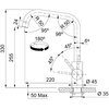 Bateria FRANKE Kubus 115.0529.202 Stal szlachetna Wyciągana wylewka Nie