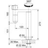 Bateria FRANKE Vital S 120.0621.228 Brązowy/chrom Rodzaj baterii Mieszaczowa