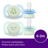 Smoczek PHILIPS AVENT Ultra Start SCF075/08 (2 sztuki) Cechy Nie zawiera BPA (Bisfenolu A)
