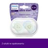 Smoczek PHILIPS AVENT Ultra Start SCF075/08 (2 sztuki) Cechy Pomaga w prawidłowym rozwoju jamy ustnej dziecka