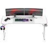Biurko gamingowe HUZARO Hero 4.8 RGB Biały Możliwość regulacji Nie