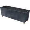 Doniczka PROSPERPLAST Urbi Case Beton Effect (77 x 30 x 23.5 cm) 40L Antracytowy