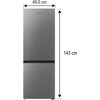 Lodówka HISENSE RB224D4BDE 143cm Srebrna Położenie zamrażarki Na dole