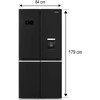 Lodówka SHARP SJ-NFA35IHDBD-EU No Frost 179cm Czarna Side by Side Podajnik wody Advanced Fresh Funkcje dodatkowe Oświetlenie LED