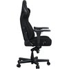 Fotel ANDA SEAT Kaiser 4 XL Czarny (tkanina lniana) Regulacja podłokietników Góra - dół