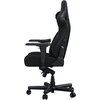 Fotel ANDA SEAT Kaiser 4 XL Czarny (tkanina lniana) Regulacja podłokietników Kąt obrotu