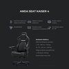 Fotel ANDA SEAT Kaiser 4 XL Czarny (tkanina lniana) Waga z opakowaniem [kg] 34.50