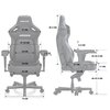 Fotel ANDA SEAT Kaiser 4 XL Szary Poduszka lędźwiowa Nie