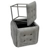 Pufa GO GIFT Puf 5w1 Szary Materiał Stal