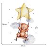 Naklejki na ścianę SIPO Miś na huśtawce WS63034 Motyw Miś