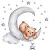 Naklejki na ścianę SIPO Miś na księżycu WS63037