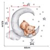Naklejki na ścianę SIPO Miś na księżycu WS63037 Motyw Miś