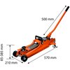 Podnośnik warsztatowy NEO TOOLS TOOLS 11-733 2500 kg Funkcje dodatkowe Koła transportowe