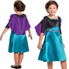 Strój karnawałowy DISGUISE Disney Anna 125-135 cm Kolor Czarno-fioletowo-szmaragdowy