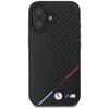 Etui BMW Carbon Tricolor Line MagSafe do Apple iPhone 16 Plus Czarny Model telefonu iPhone 16 Plus