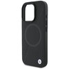 Etui BMW Sign Leather Half Textured And Circle MagSafe do Apple iPhone 16 Pro Czarny Typ Etui nakładka