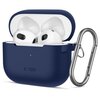 Etui na słuchawki TECH-PROTECT Silicone Hook do Apple Airpods 3 Granatowy