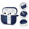 Etui na słuchawki TECH-PROTECT Silicone Hook do Apple Airpods 3 Granatowy Możliwość ładowania Nie