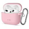 Etui na słuchawki TECH-PROTECT Silicone Hook do Apple Airpods 3 Różowy