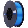 Na zdjęciu znajduje się szpula z niebieskim filamentem do drukarki 3D, umieszczona na czarnej plastikowej rolce. Na etykiecie widnieje tekst: "CR-Silk Blue, 1.75mm, 1kg, Print Temp 190-230°C".