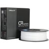 Na zdjęciu widoczna jest szpula filamentu do drukarki 3D z napisem "CREALITY 3D PRINTER FILAMENT" oraz kolorowym wzorem przypominającym mgławicę. Na etykiecie znajdują się informacje: "CR-PETG, Diameter: 1.75MM, Net Weight: 1KG, Extruder Temp: 230°C-250°C