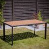 Stół ogrodowy PATIO Solar Brązowo-czarny Materiał Stal