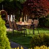 Stół ogrodowy PATIO Solar Brązowo-czarny Materiał Tworzywo sztuczne