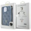 Etui GUESS Leather Metal Logo Strass Crossbody do Apple iPhone 16 Pro Niebieski Marka telefonu Apple