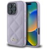 Etui GUESS Quilted Metal Logo do Apple iPhone 16 Pro Jasnofioletowy